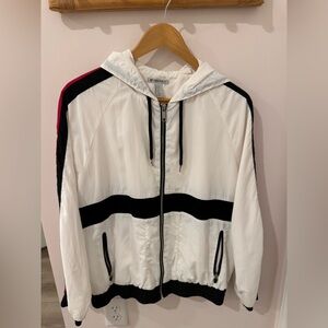 Forever 21 Black and White Rain Jacket